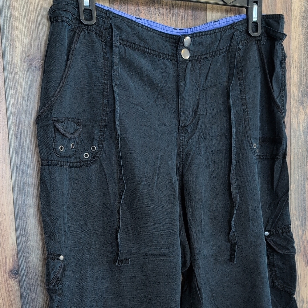Lane Bryant Women's Black Capri Crop Chino Pants 18 C376 - Picture 2 of 7